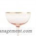 Cathys Concepts Personalized 8 Oz. Blush Rose Gilded Rim Coupe Flutes YCT4627