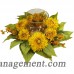 August Grove Martineau Silk Golden Sunflower Candelabrum ATGR2774