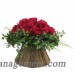 Red Vanilla Rose Centerpiece in Planter RVZ2306